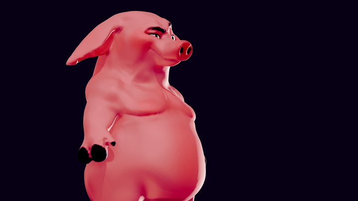 Big brother pig 3D Model