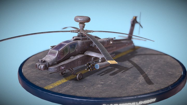 AH-64D Apache longbow 3D Model