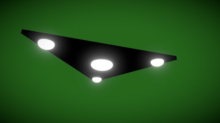 Black Triangle UFO TR3B Aurora 3D Model