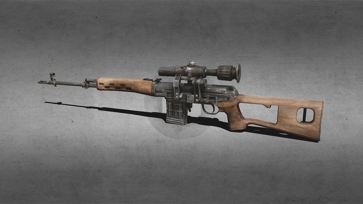 WP SR Dragonov SVD HR 3D Model