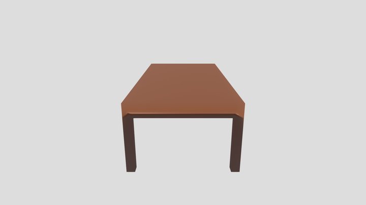 Stylized Low-Poly Wooden Table – Modello 3D gratuito STL
