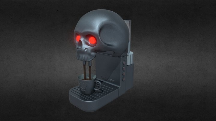 Skull-Themed Coffee Maker