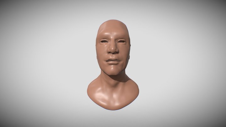 Decimated head with mouthbag 3D Model