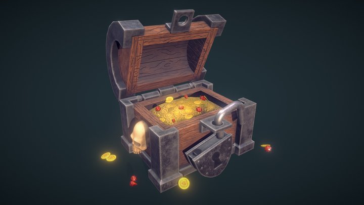 Pirate Treasure Chest - Game Ready Asset 3D Model