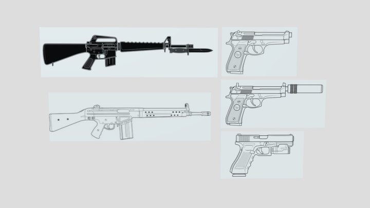 gun prop design templates.4 – Free 3D Model STL