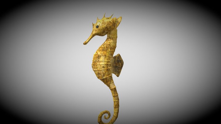 Hand Painted SeaHorse 3D Model