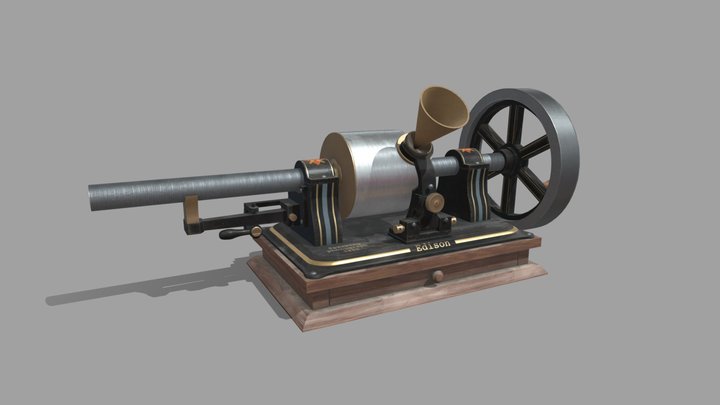 Bergmann phonograph 1880 3D Model