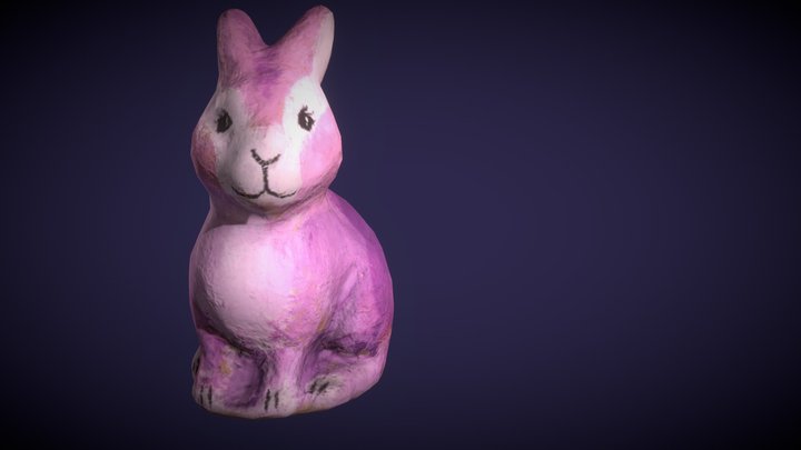 Paper Mache Bunny 3D Model