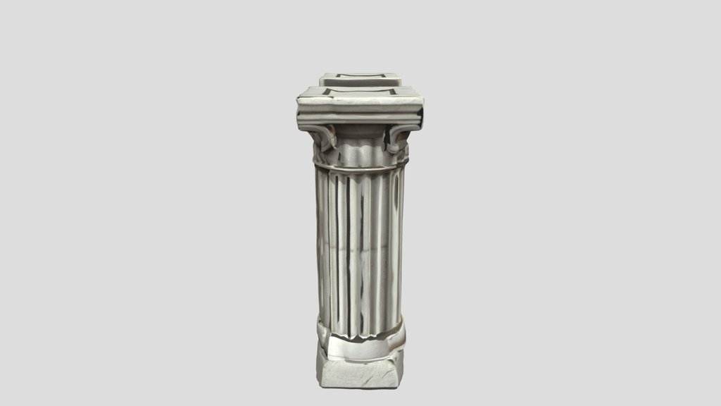 Ancient Stone Pillar — 3D Model | Game Ready | P