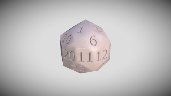 30-sided dice 3D Model