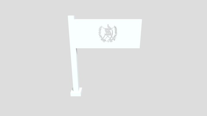 Bandera De Guatemala 3D Model