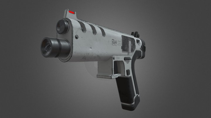 FP-45A Pistol 3D Model