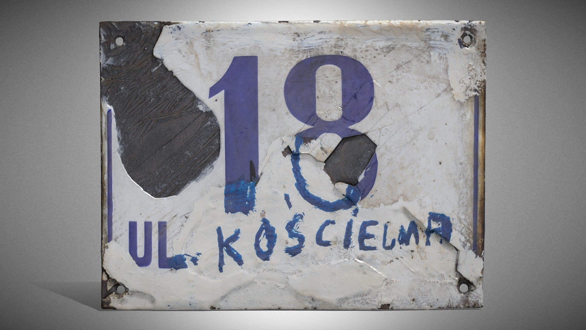 Address plaque from the house of Szymon Kluger