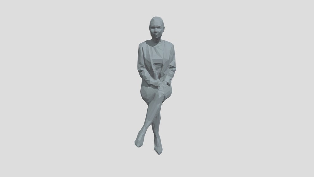 Lowpoly Female Sitting