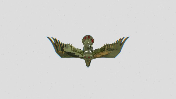federal flags eagle 3D Model