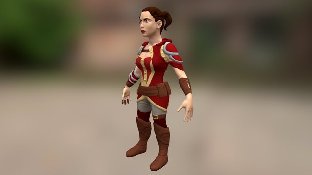 Personnage Féminin Médiéval 3D Model