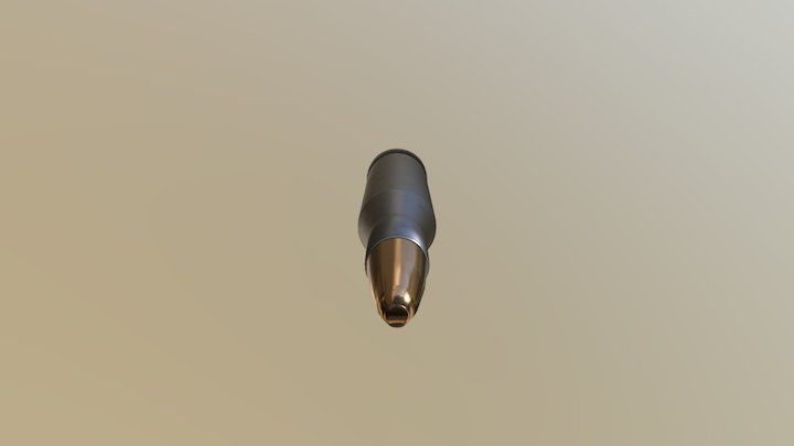 7.62 Caliber Round 3D Model