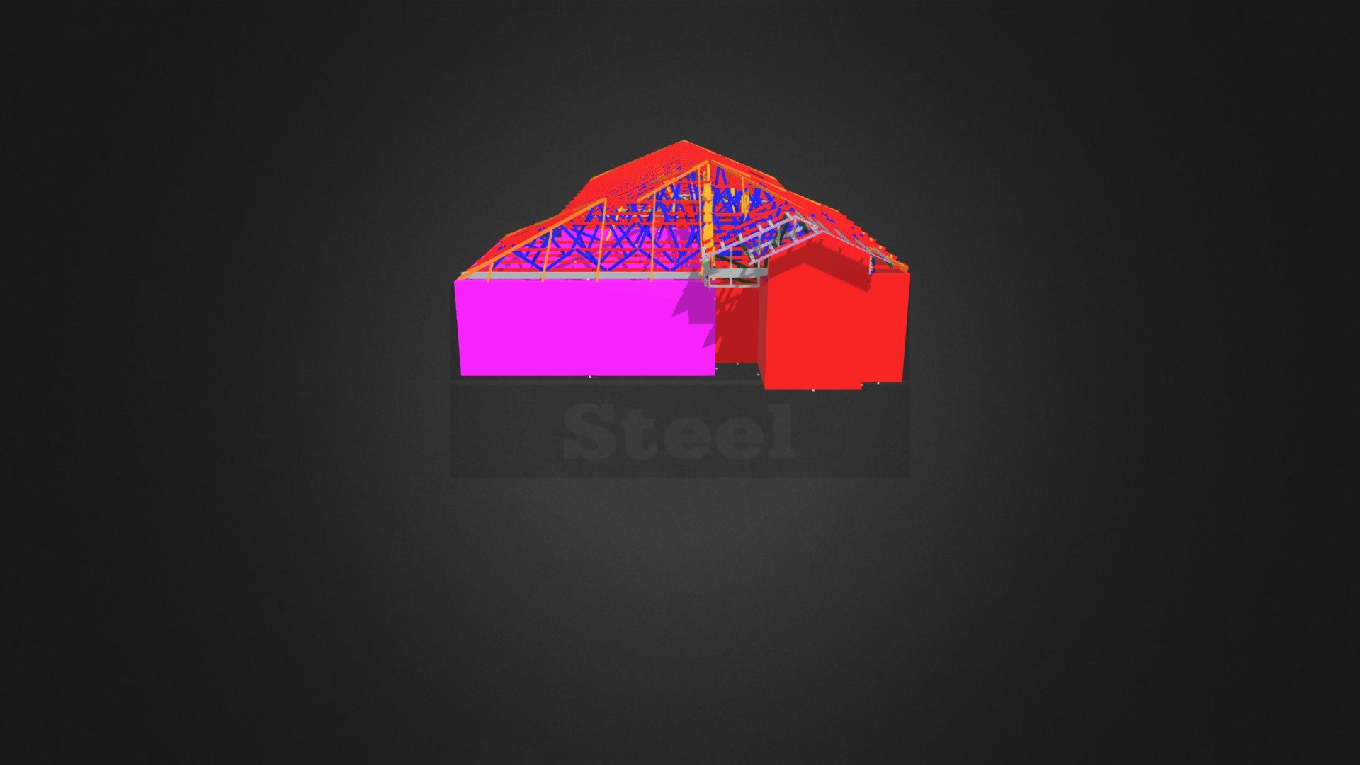 508450-166312( UPDATED TRUSS LAYOUT) - 3D Model By Backbonesteel ...