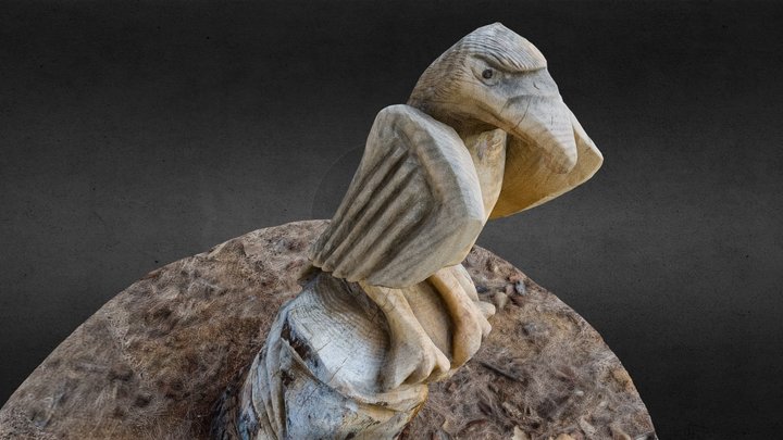 Crow - Wood Sculpture - Maurizio Villari 3D Model