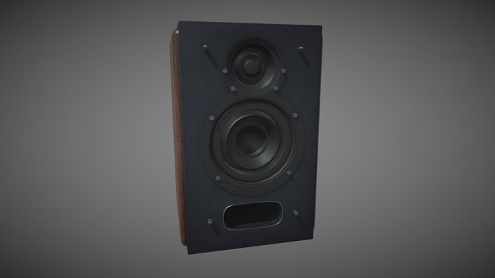 Lowpoly audio speaker 3D Model