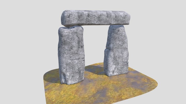 Stonehenge: Stones 6, 7, 107 3D Model