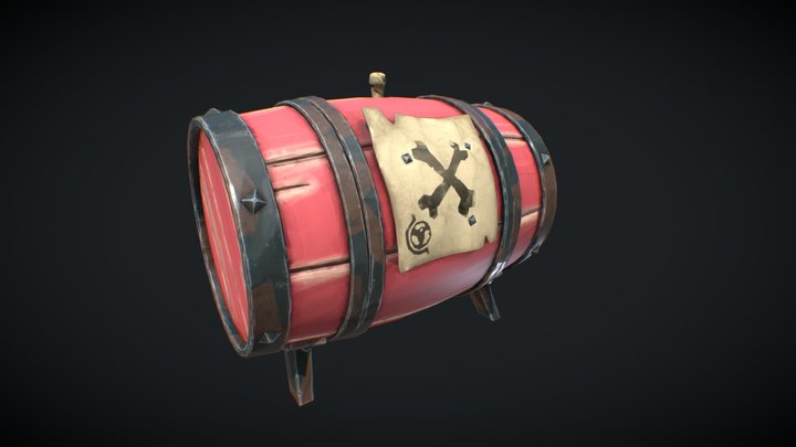 Gunpowder Barrel - Sea of Thieves 3D Model