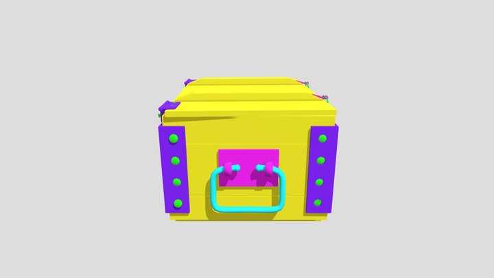 baked AMMO box 3D Model