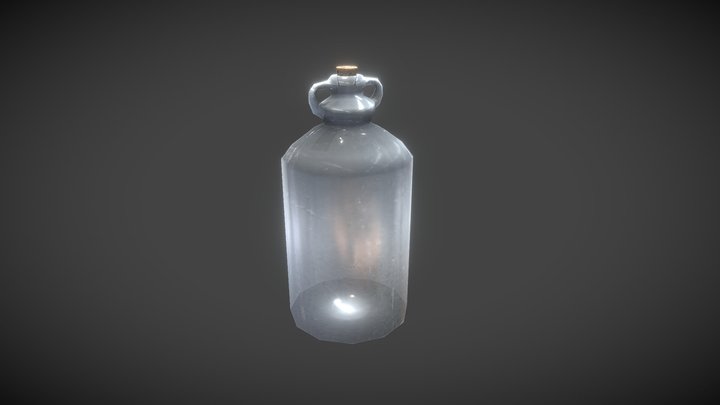 Lowpoly Bottle 3D Model