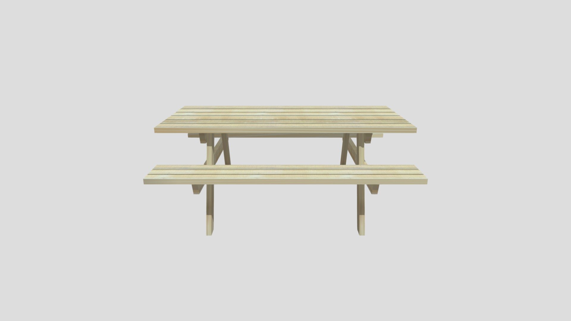 Picnic table - Download Free 3D model by 1-3D.com [06dc5b0] - Sketchfab