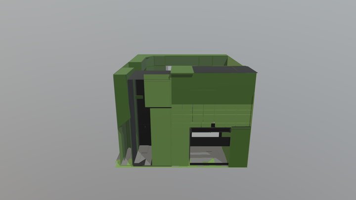 Kitchen new House remodeled green 3D Model