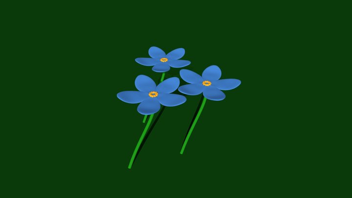 Não-Me-Esqueças - Flower 3D Model