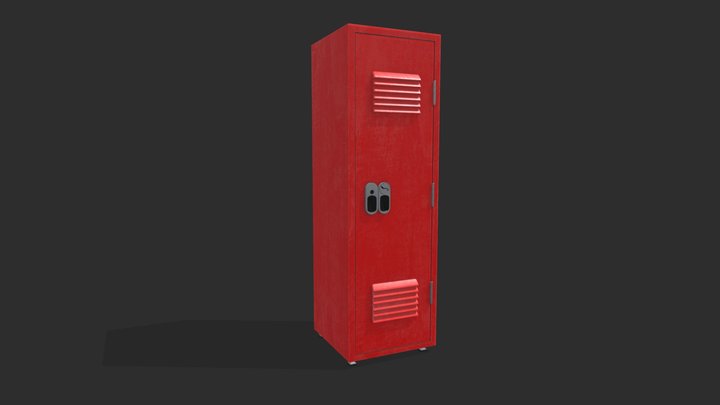 College Locker 3D Model