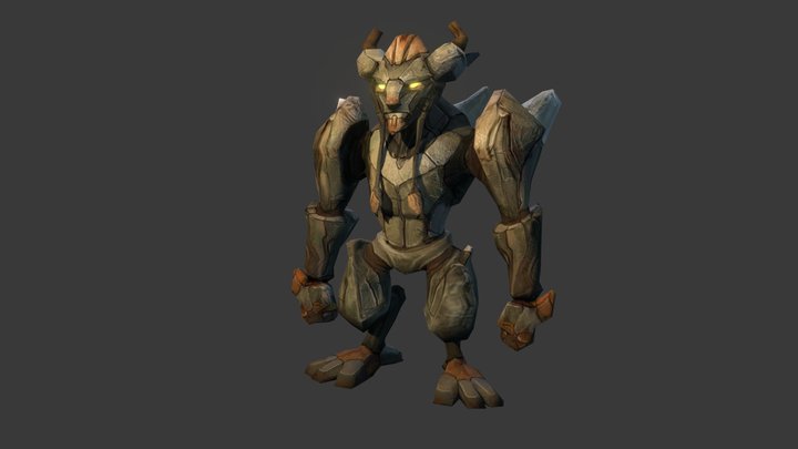 Stone Golem 3D Model