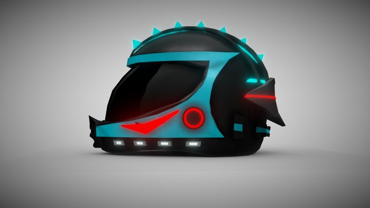 3D Helmet Low Poly 3D Model