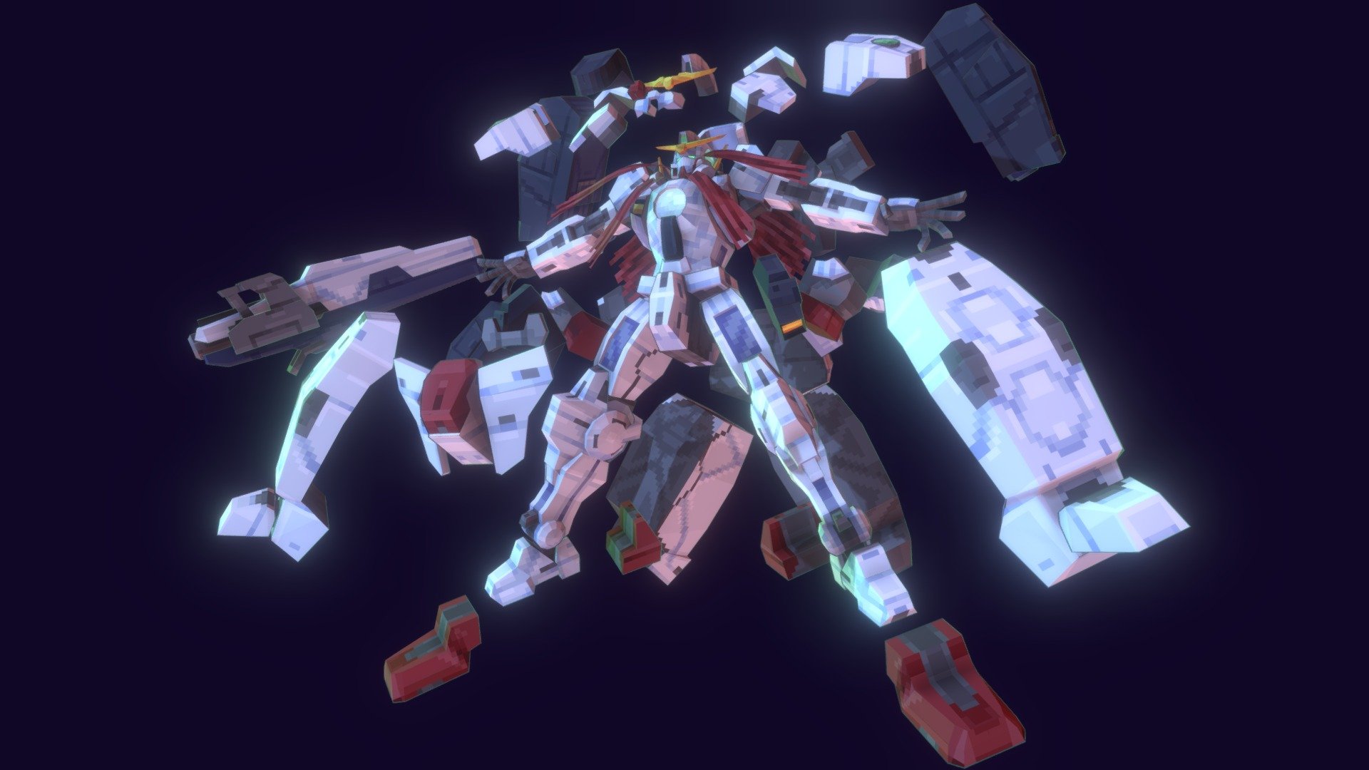 GN-005 Gundam Virtue / GN-004 Gundam Nadleeh - 3D model by Zuyura (@Zuyura)  [06e0e63], image size:1920x1080
