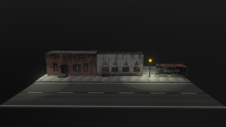 Abandoned street 3D Model