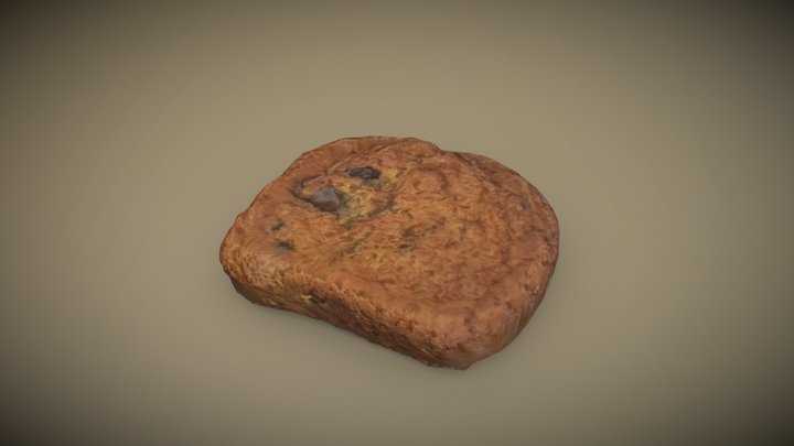 Oily Fast-Food Cookie - High Detail 3D Model