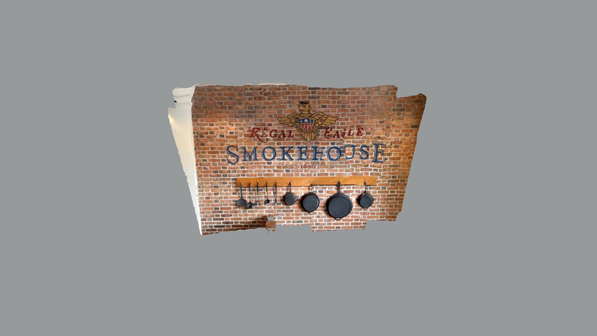 American BBQ restaurant decor at Epcot Center — Sketchfab embed 3D viewer