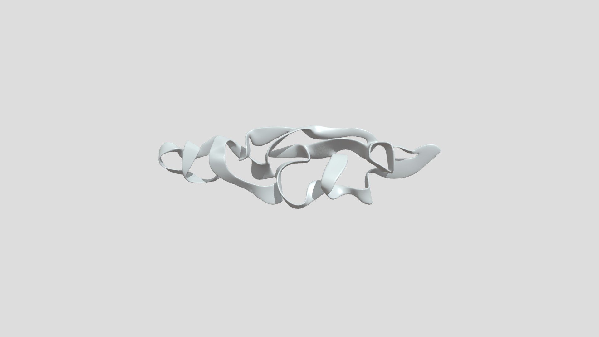 Twisted golden metal ribbon sculpture - 3D model by prashantrocks95 ...