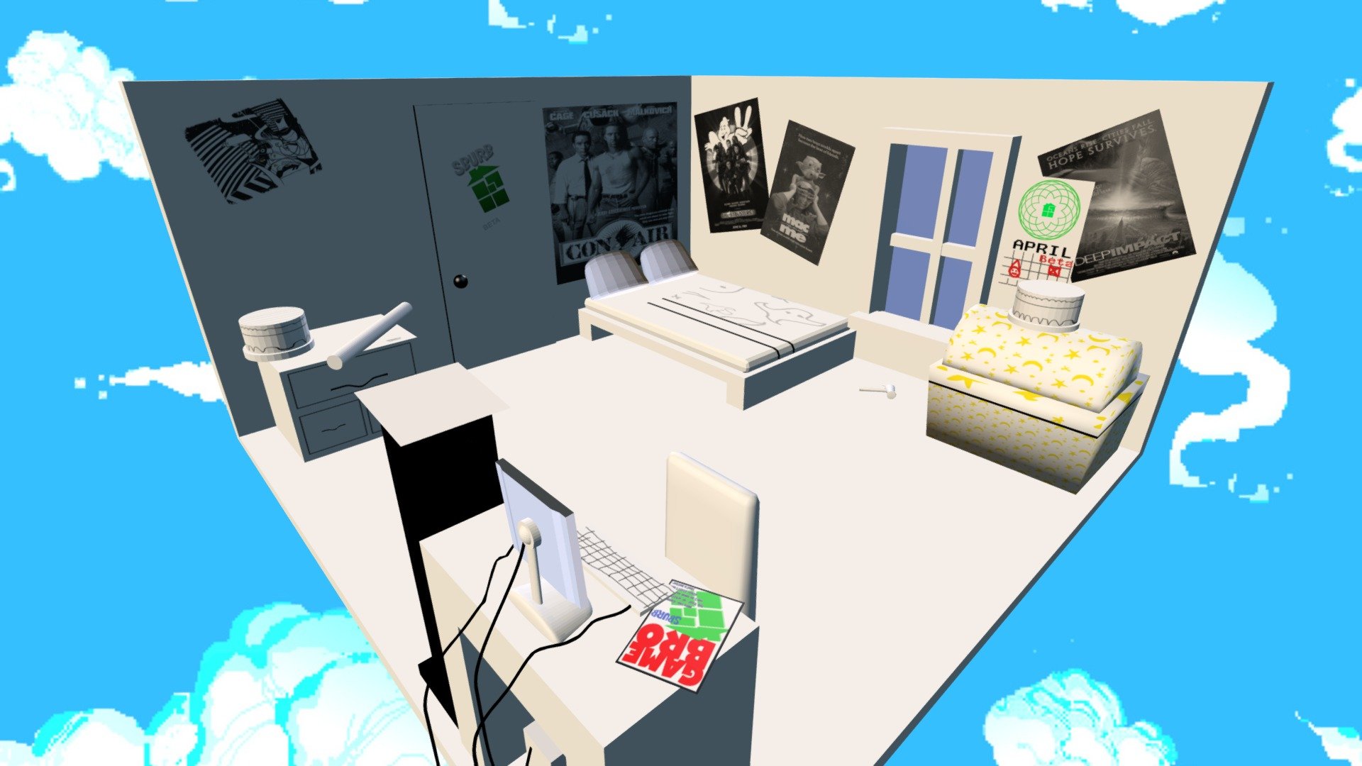 John Egbert's room 3D model by Ákos (Yzahkin) [06e2755] Sketchfab