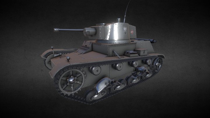 7TP Light Tank 3D Model