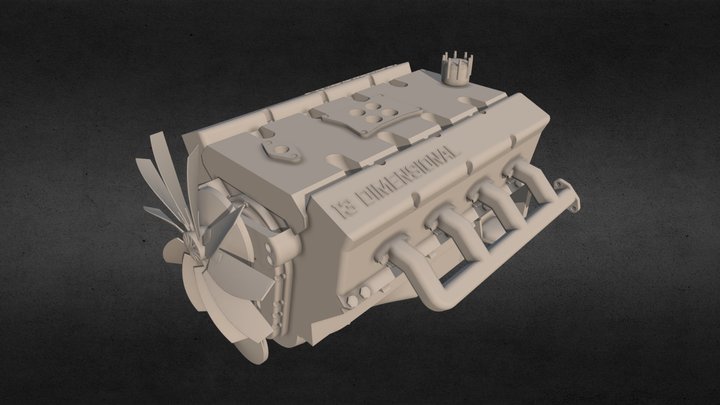 Макет двигателя V8/Mock engine V8 3D Model