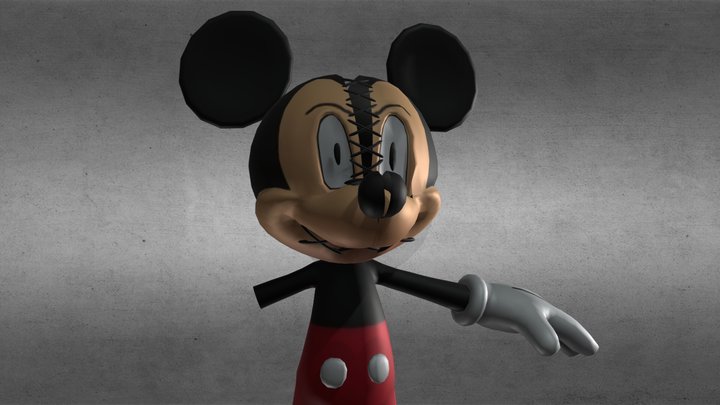Breaking the magic:jig-saw Mickey 3D Model