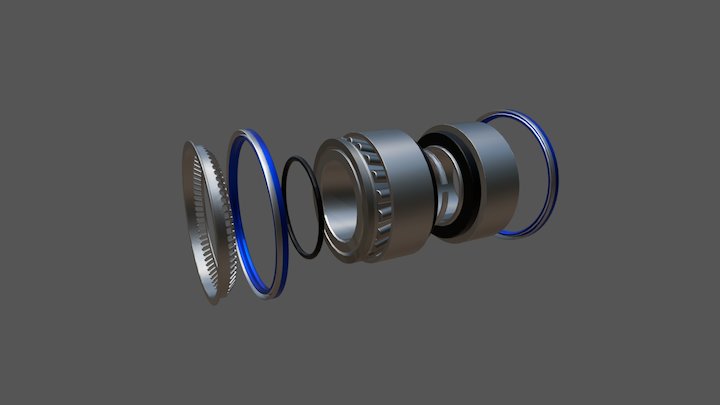 Ремкомплект ступицы SAF 3434301800 3D Model
