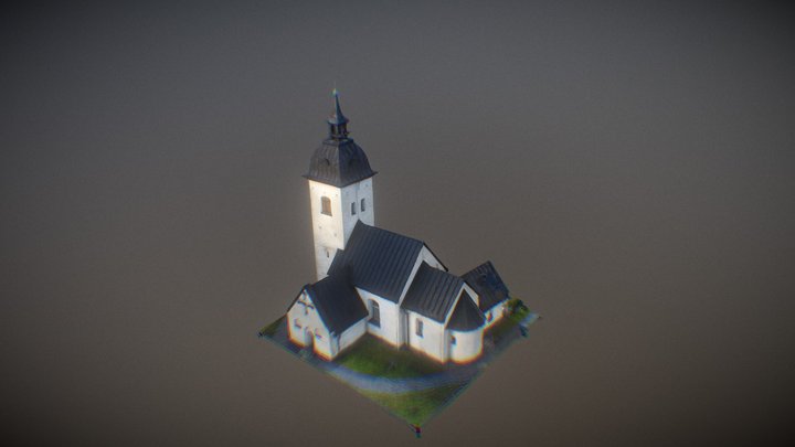 Hilleshög kyrka bright 3D Model