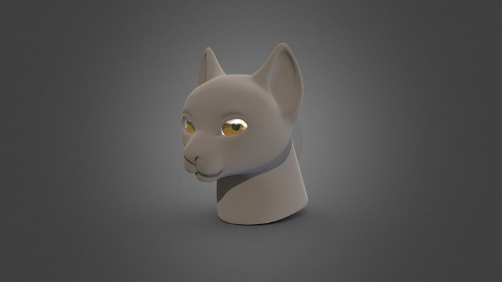 Cat Head (February 6) 3D Model