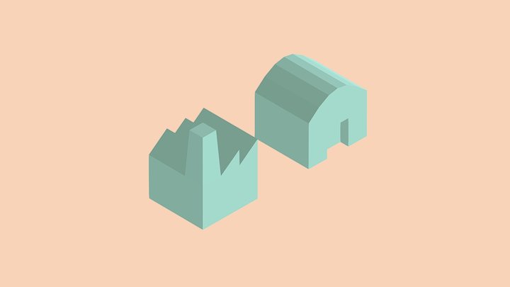 Indústria e Celeiro (Cidade contra Colônia) 3D Model
