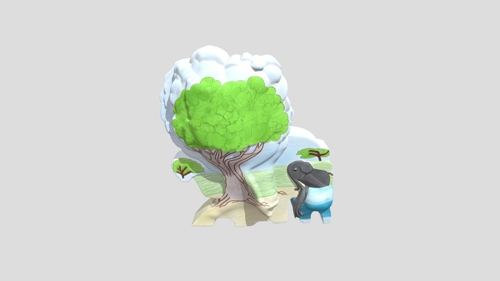 album ilustrado personaje y escena – Kostenloses 3D-Modell STL