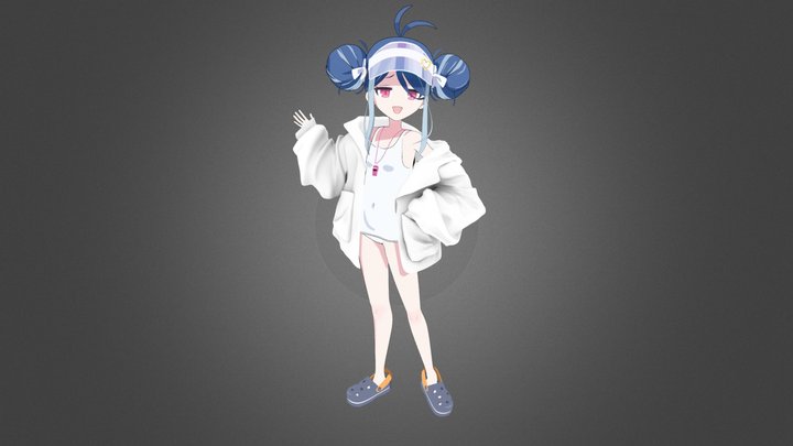 Blue Archive Fubuki 3D Model