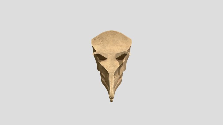 Low Poly Triceratops Skull 3D Model